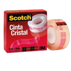 Cinta Scotch 3M 19mm x 20m (Caja Roja) – Adhesivo Resistente
