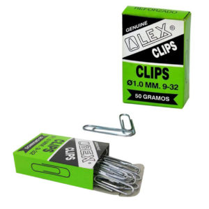 La caja de clipz estandar Alex del modelo CLIPS STANDAR 33 mm tiene las dimenciones: 4.2 x 6.3 cm. Elaborados de metal plateado con un peso de 50gramos. Adquieralas en presentacion de cajas de 100 unidades.