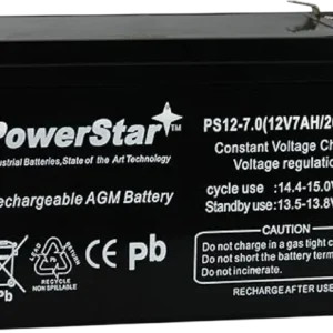 BATERIA UPS 12V 7AH POWERSTAR (batería UPS, Powerstar 12V 7Ah, respaldo energético, batería recargable, energía continua)