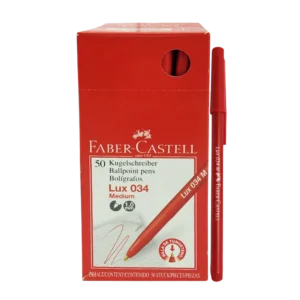 BOLIGRAFOS FABER CASTELL 034 ROJO X 50 UNIDADES