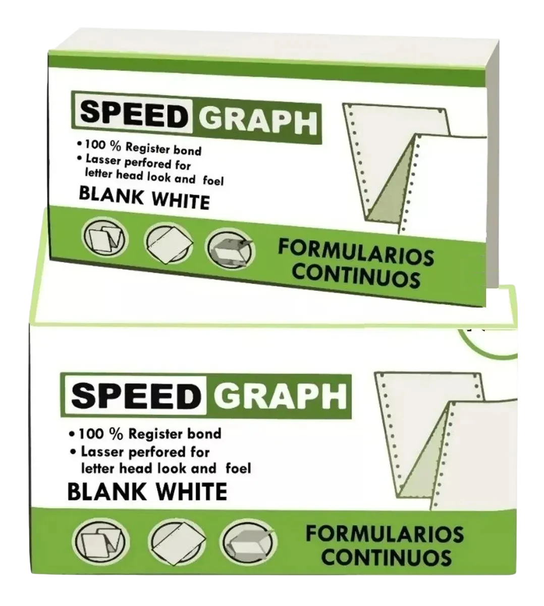CAJA DE FORMULARIO CONTINUO 2 PARTES TROQUELADO