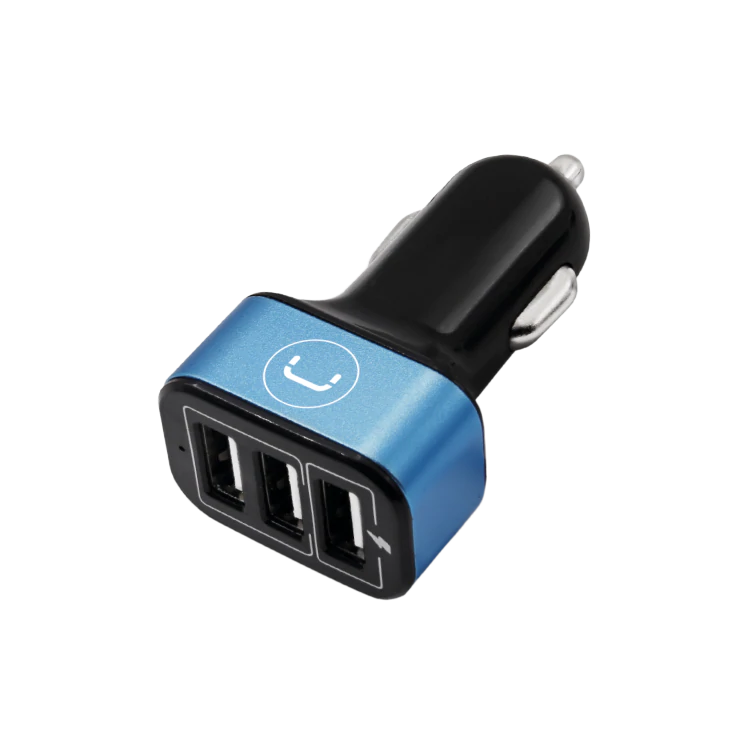 CARGADOR CARGA RÁPIDA USB 3 PUERTOS PARA AUTO 6.0A PW5022BK