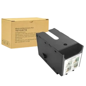 Caja de Mantenimiento T6715 T6176 Compatible WF-4730 (caja mantenimiento, compatible Epson WF-4730, T6715, T6176, kit mantenimiento impresora)