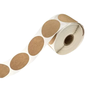 ETIQUETA ADHE CIRCULAR 25CM CAFE