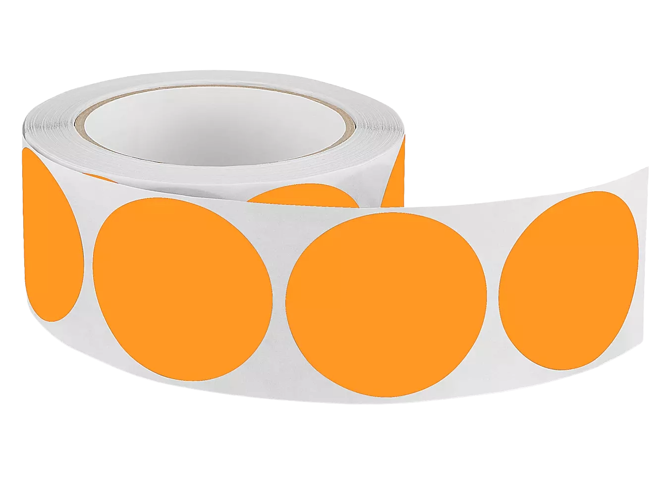 ETIQUETA ADHE CIRCULAR 25CM NARANJA x 10000 uniaddes