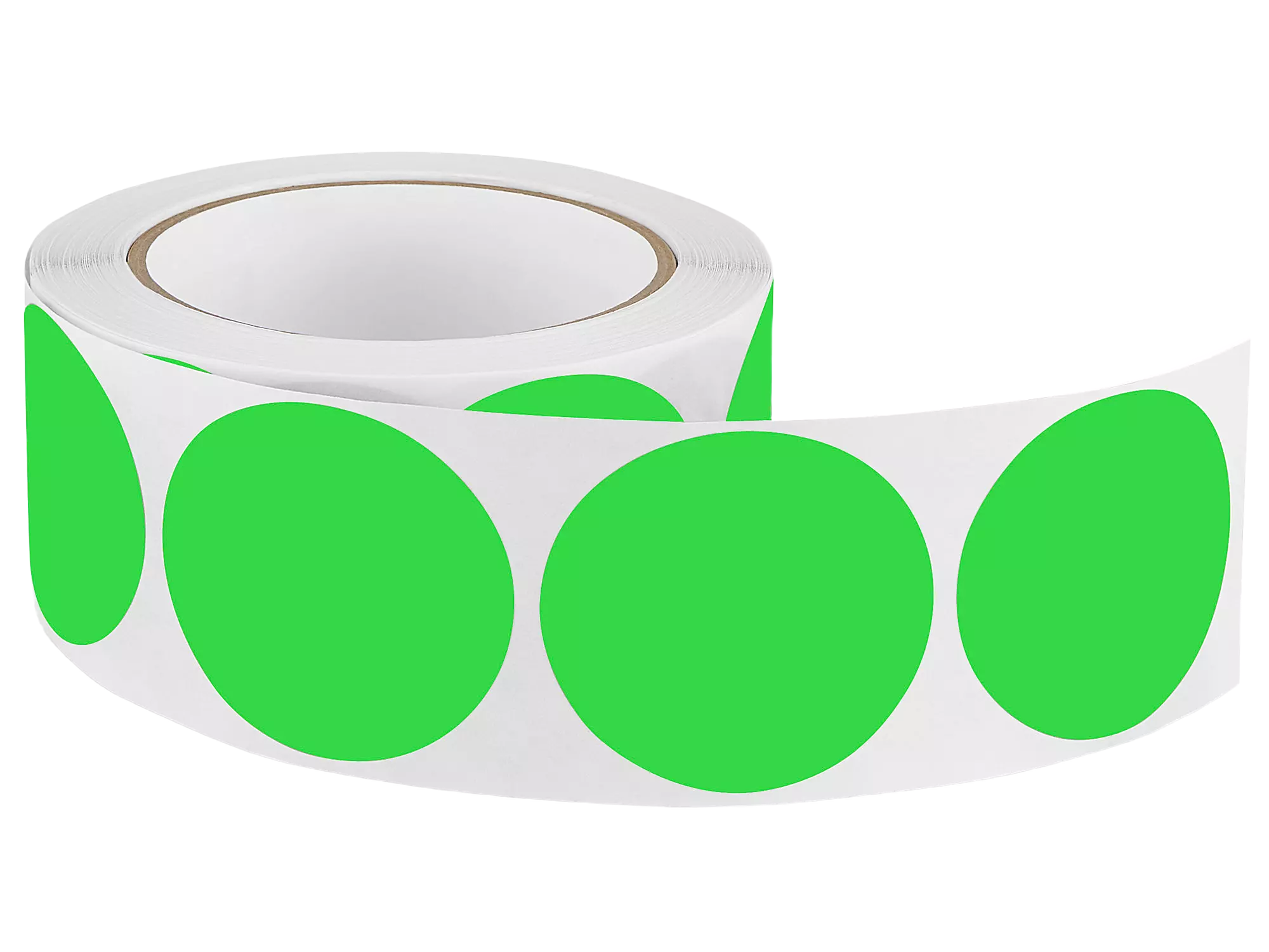 ETIQUETA ADHE CIRCULAR 25CM VERDE x1000 unidades