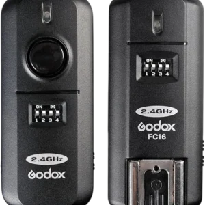 Godox FC-16 Flash Remoto Inalámbrico 2.4Ghz para Nikon (disparador Godox FC-16, control remoto Nikon, flash inalámbrico, compatible D3100 D3200 D600 D800 D7100 D7000)