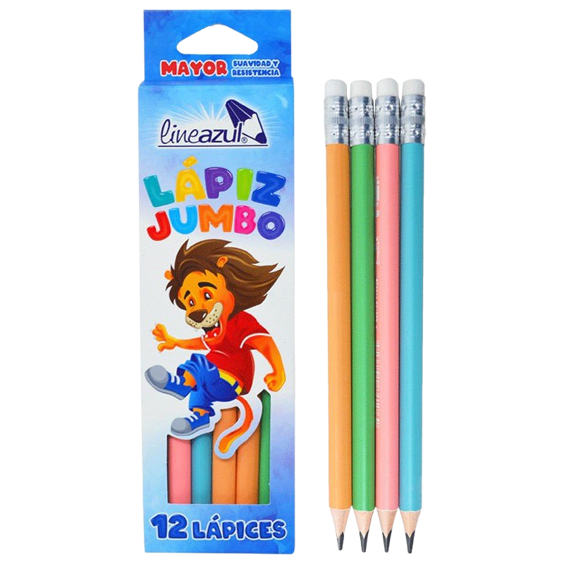 LAPIZ TRIANGULAR UNIK HB CON BORRADOR x 12 uniddes
