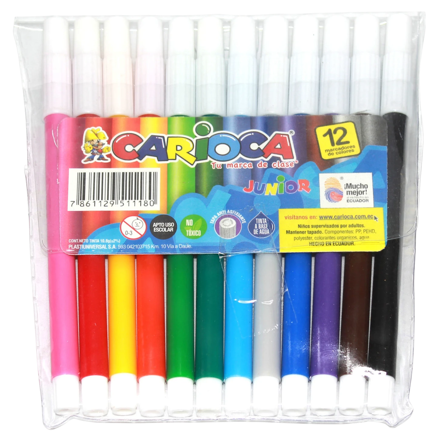 MARCADORES CARIOCA DE 12 COLORES