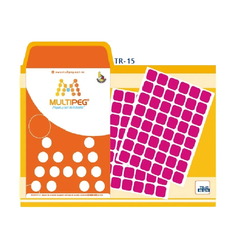 MULTIPEG T15 VARIOS COLORES X 10 UNIDADES