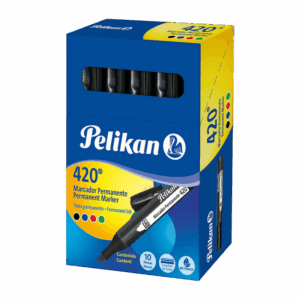 Marcador Permanente Pelikan 420 Negro (Paquete de 10 Unidades)