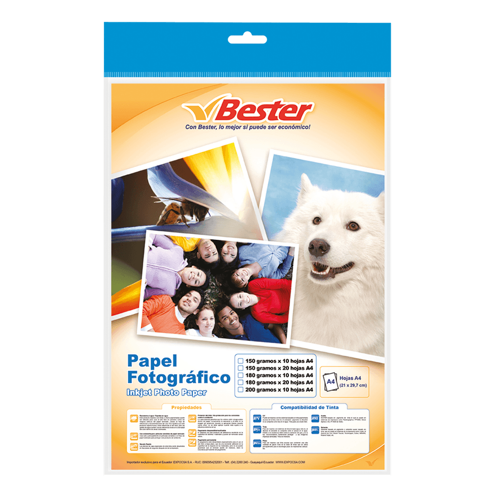 PAPEL FOTOGRAFICO 180 GRS A4 X20 unidades