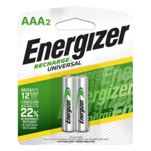 PAQ. 2 DE PILA RECARGABLE ENERGYZER AAA