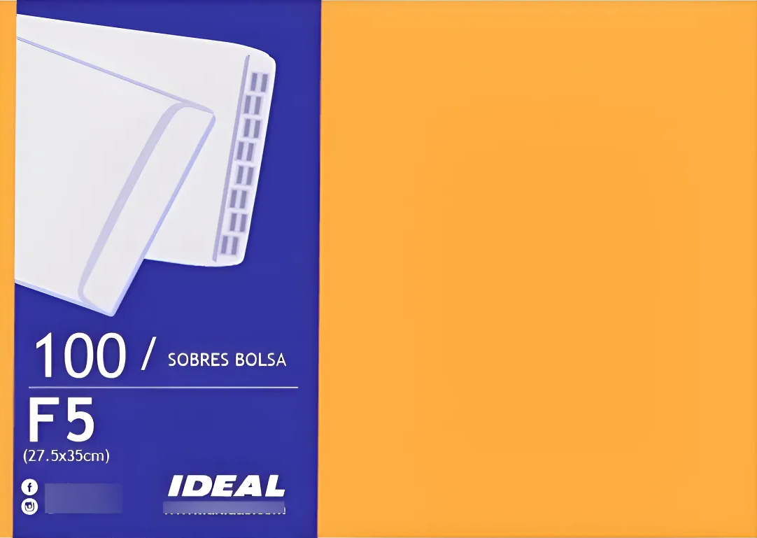SOBRES BLANCOS F5 x 100 unidades ideal