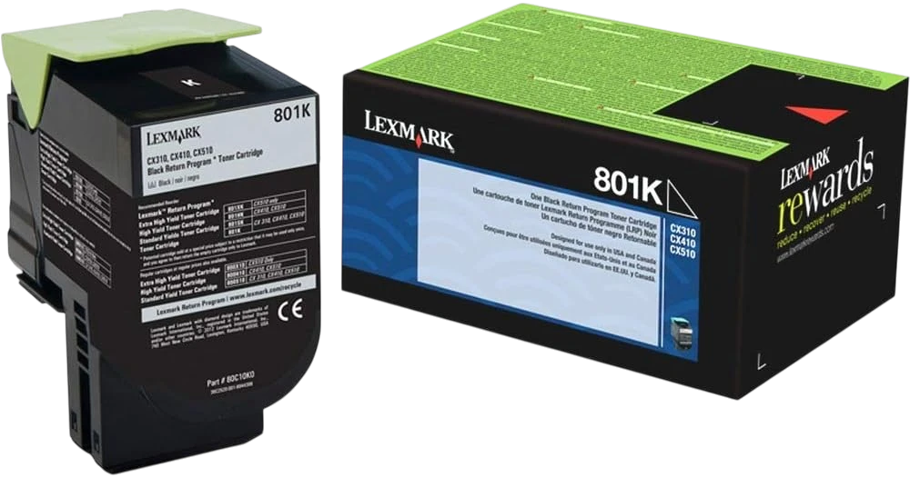 TONER LEXMARK 80C10K0 NEGRO