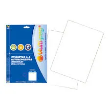 Etiquetas adhesivas A4 CR01, 10 unidades. Hojas blancas listas para imprimir.