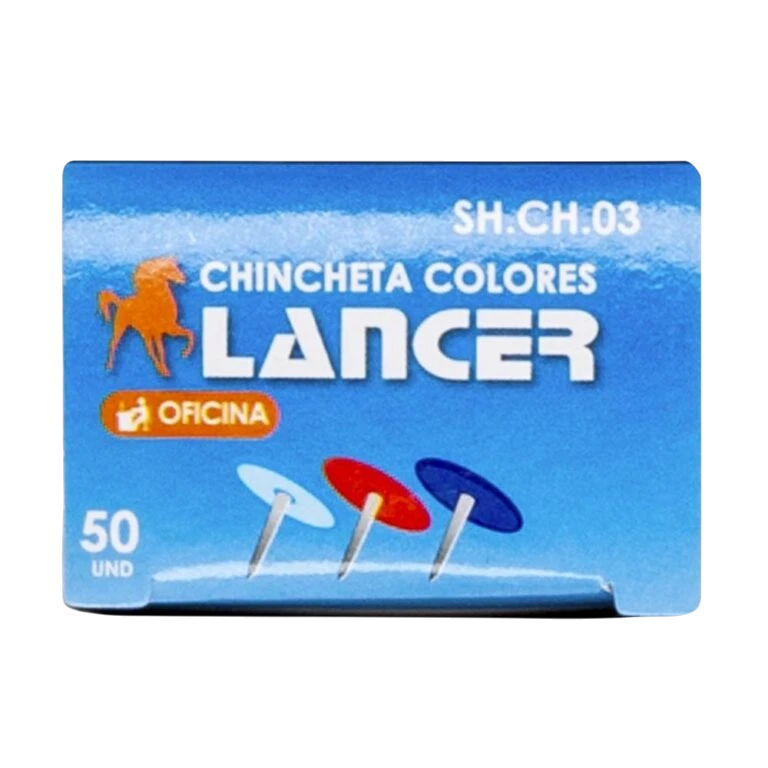 TACHUELAS O CHINCHETAS CAJA LANCER 50 UNIDADES